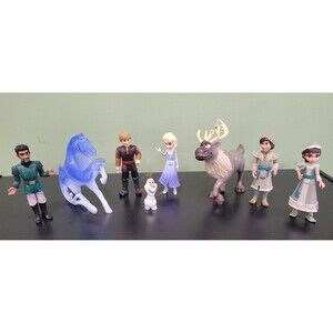 Disney 2018 Hasbro Frozen jointed toy Figurines Lot of 8 Figures